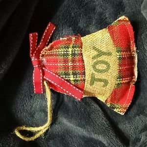NWOT Plush Plaid Christmas Ornament